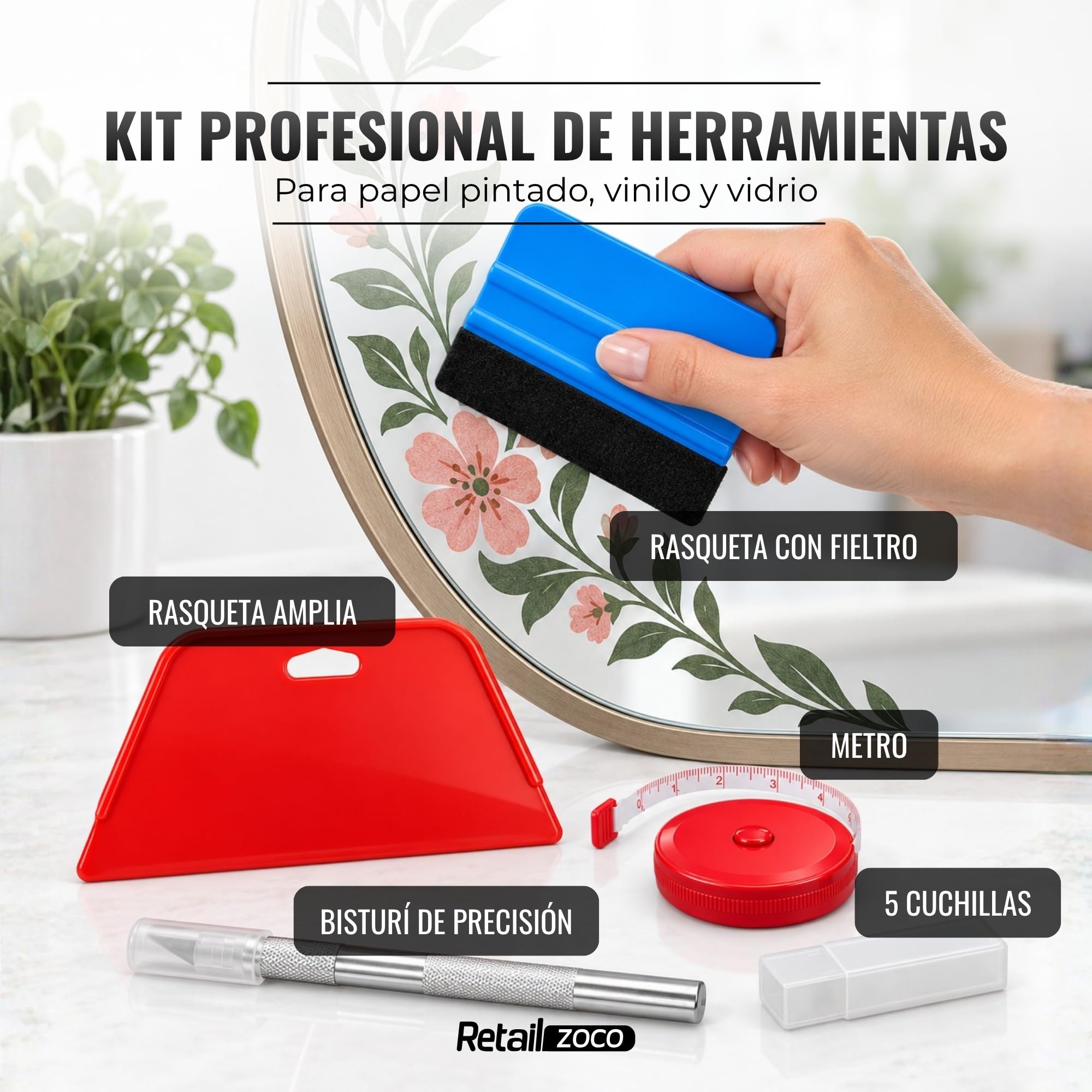 Kit profesional de herramientas para papel pintado - imagen 2