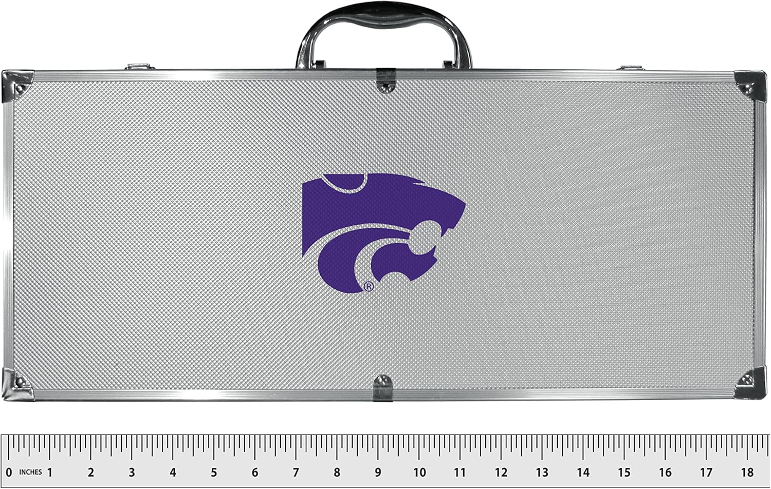 NCAA Siskiyou Sports Fan Shop Kansas State Wildcats Steel Tailgater BBQ Set w/Case 8 piece Gray