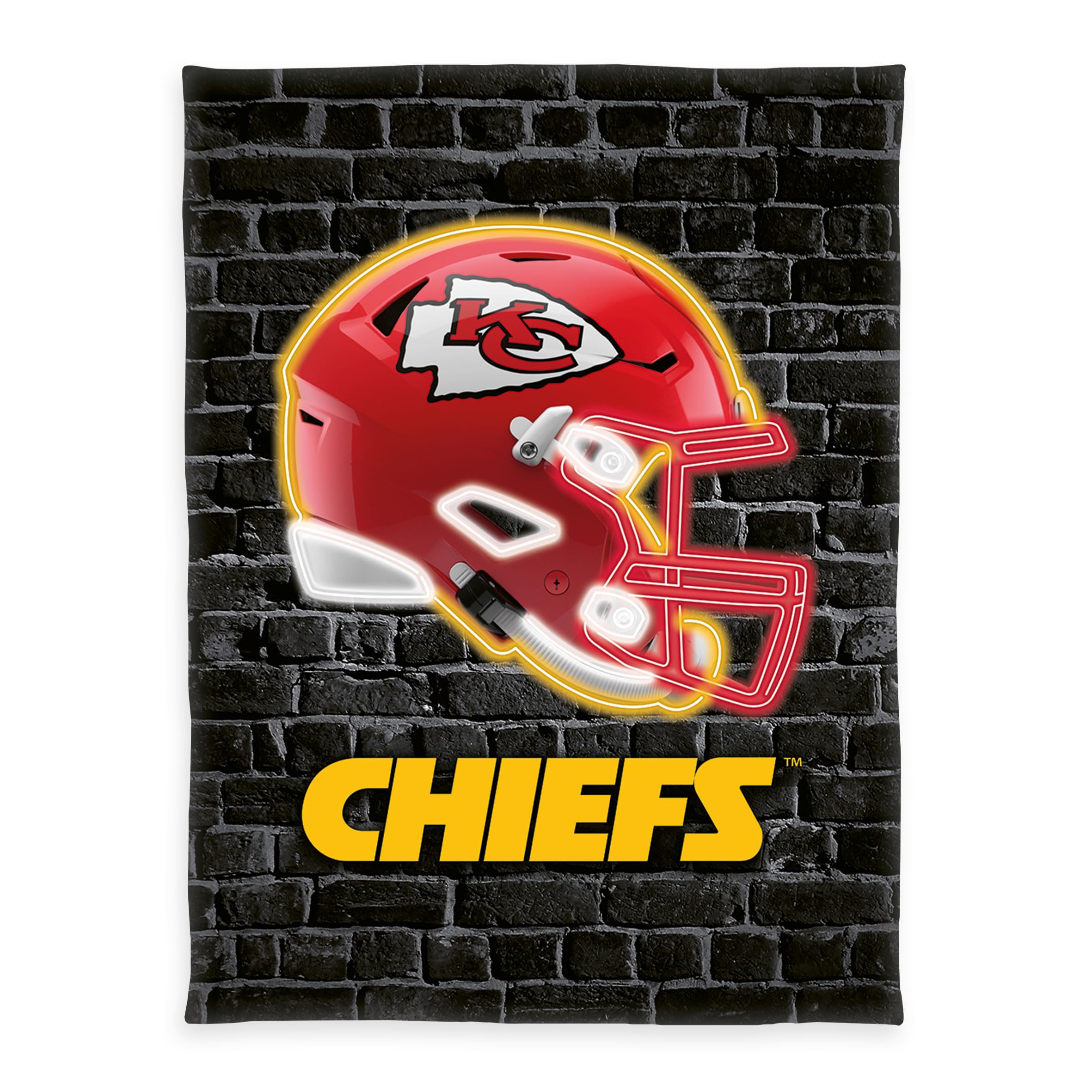 Herding Wellsoft-Decke PD Moreno x NFL Chiefs, 150 x 200 cm, Weiche Kuscheldecke, Polyester