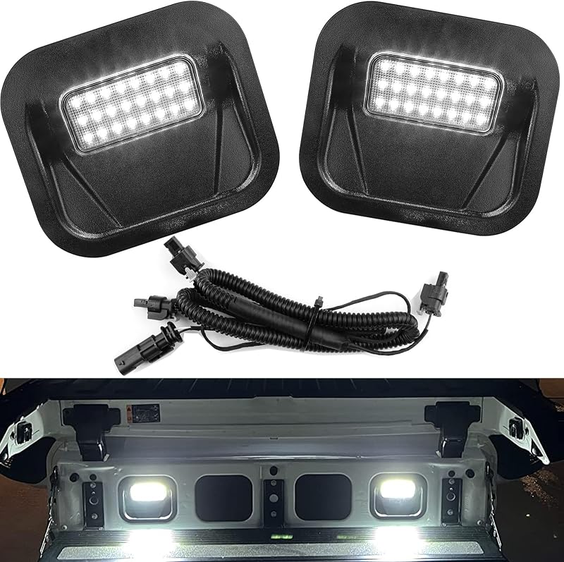 Luz LED do degrau da tampa traseira autboom para GMC Sierra e Chevy Silverado Multi-Pro – 2 unidades