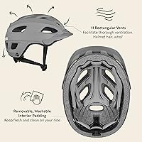 Vista 3 de Retrospec Lennon Casco de Bicicleta para Adultos con luz de seguridad LED, esfera ajustable y visera extraíble, casco de ciclismo ajustable