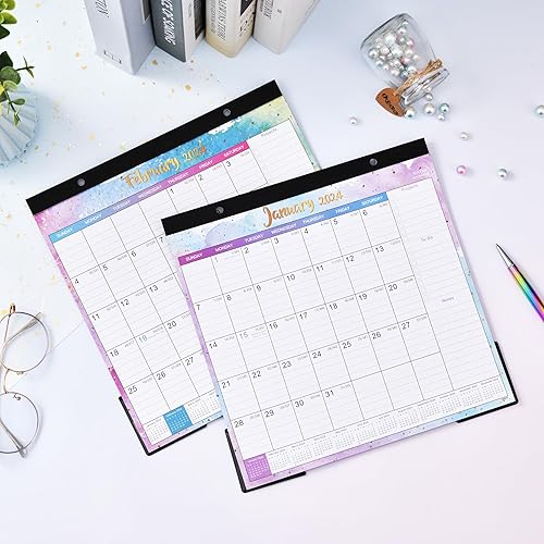 Miniatura 2 de Calendario magnético para refrigerador, calendario magnético 2024, enero 2024 a diciembre de 2024, 10 x 10 pulgadas, calendario de refrigerador 2024