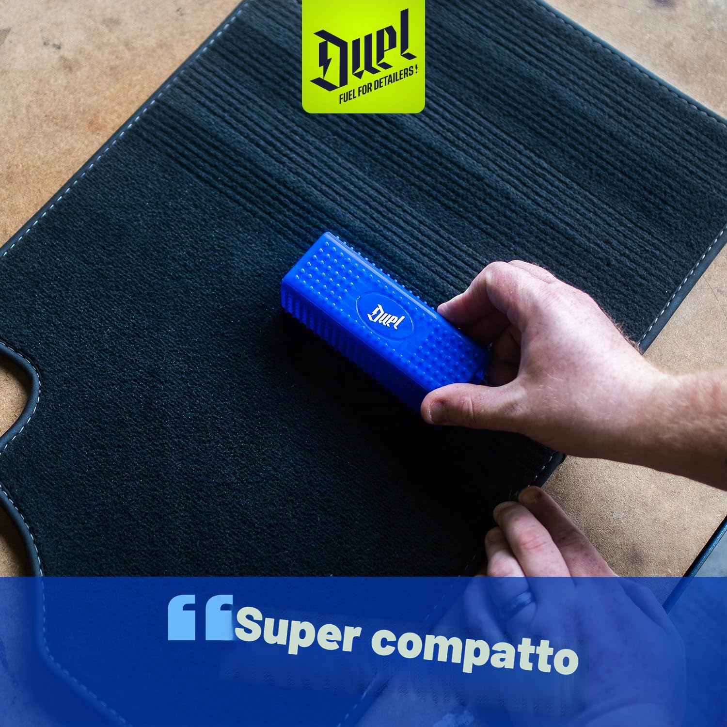 Duel Autocare Eliminatore di peli di animali domestici per interni | Detergente per tappeti auto | Rimuove lanugine, peluria e polvere | Blu