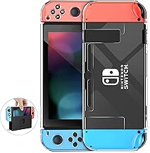 ZIIDII Dockable Switch Case for Nintendo, Nintendo Switch Games Protective Hard Carrying Clear Cover Case for Nintendo Switch Console Joy Con Controlle