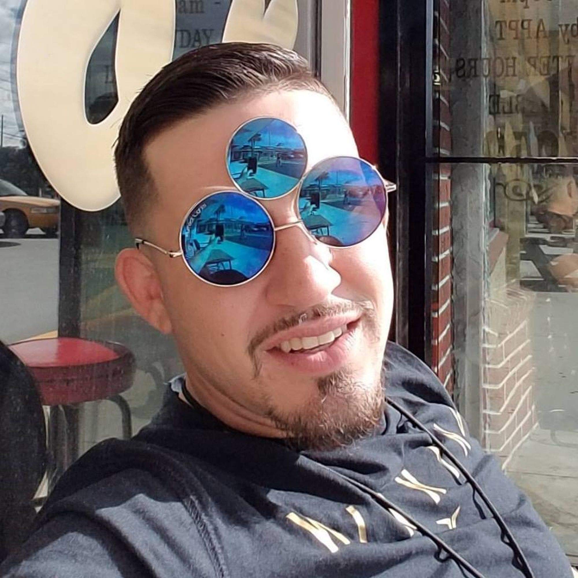 Third Eye Sunglasses Reflective Mirrored Dark Blue Lens