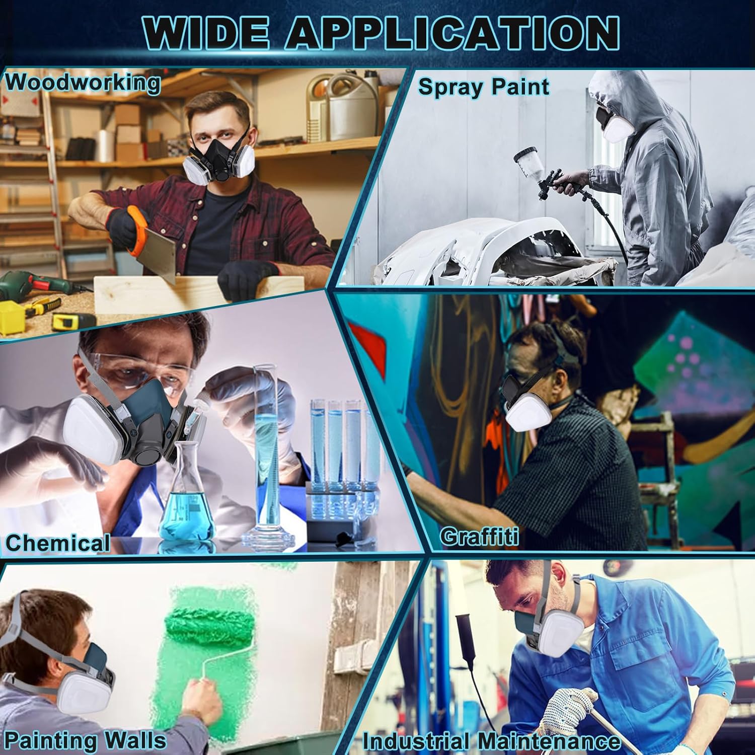 3m Respirator Cartridges 10 Pair 6001 Respirator Cartridges - Organic Vapor & Chemical Filters For 6000/7000 Series Masks Chemical Respirator Filters - View #8