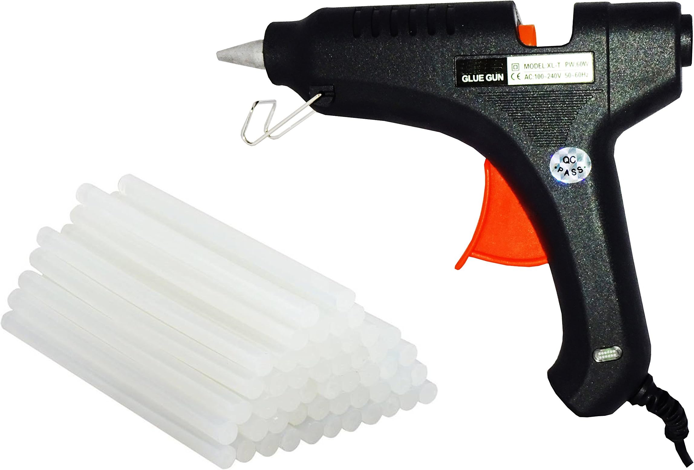 billion BAG Hot Melt 80 Watt High-Tech Electronic PTC Heating Technology Plastic and Metal Glue Gun Kit with 20 Sticks (Black)