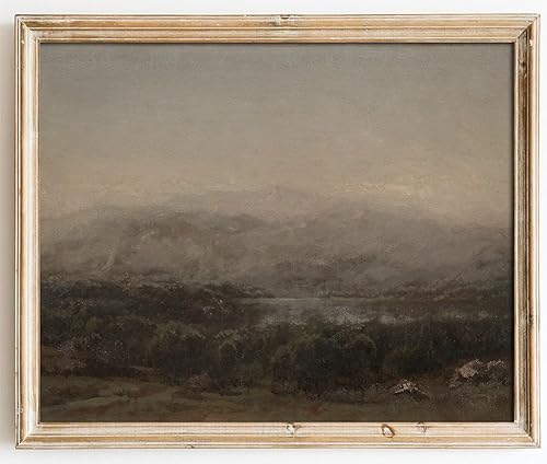 Miniatura 11 de Kizbok Impresiones artísticas vintage para pared, bocetos de paisaje neutro, impresiones en lienzo, pintura al óleo de paisaje rústico para Paisaje