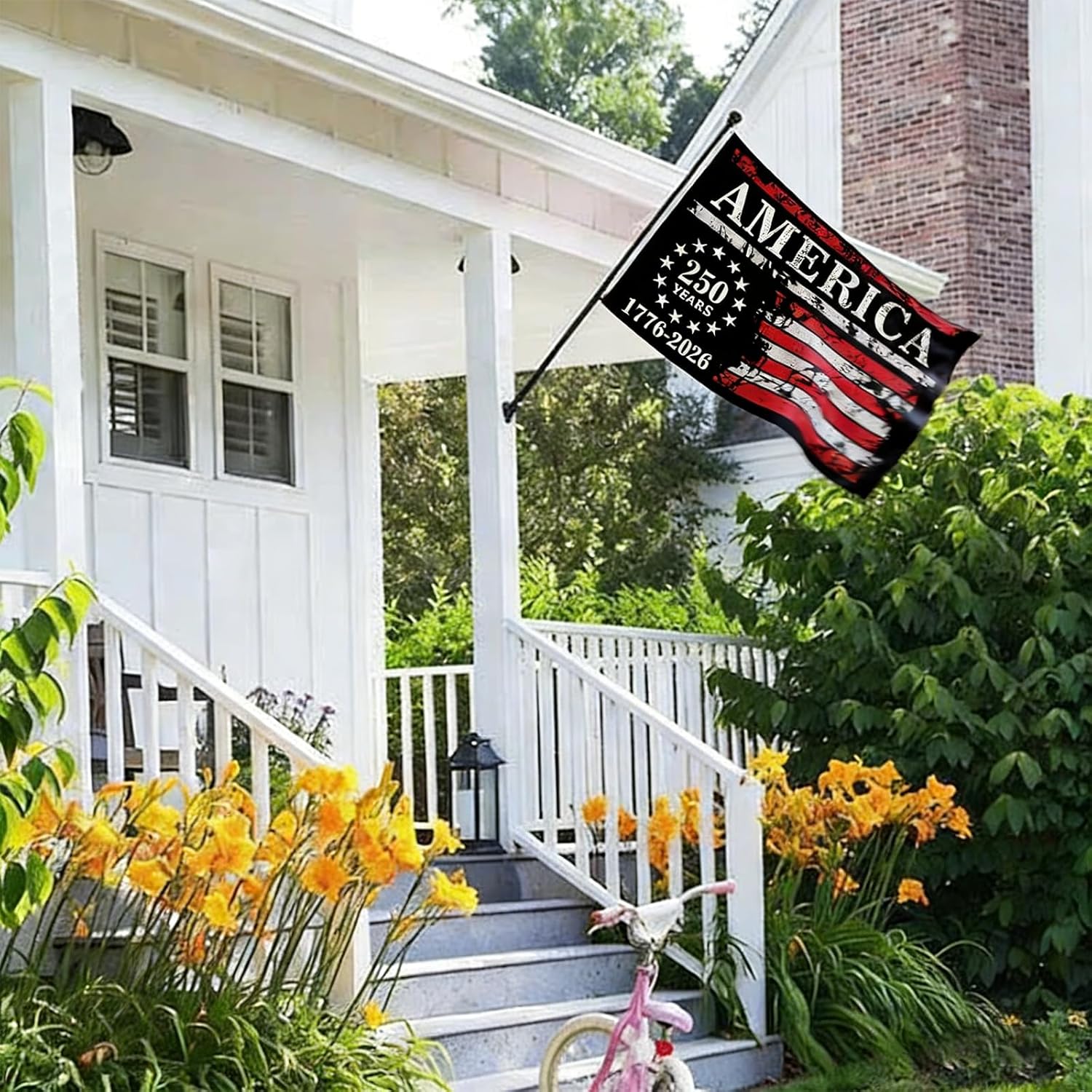 3 Ply 250 Year American Anniversary Flag, USA 250th Anniversary Flag Double Sided 3 X 5 Ft, 1776-2026 250 Years Birthday Patriotic Decor for Indoor Outdoor (Style 6, Horizontal-3 x 5 feet) - Image 5