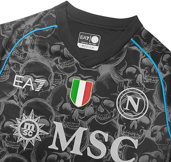 SSC NAPOLI Maglia Gara, EA7, Scudetto Tricolore, Tessuto Tecnico Dry Touch, 2023/2024 - 4