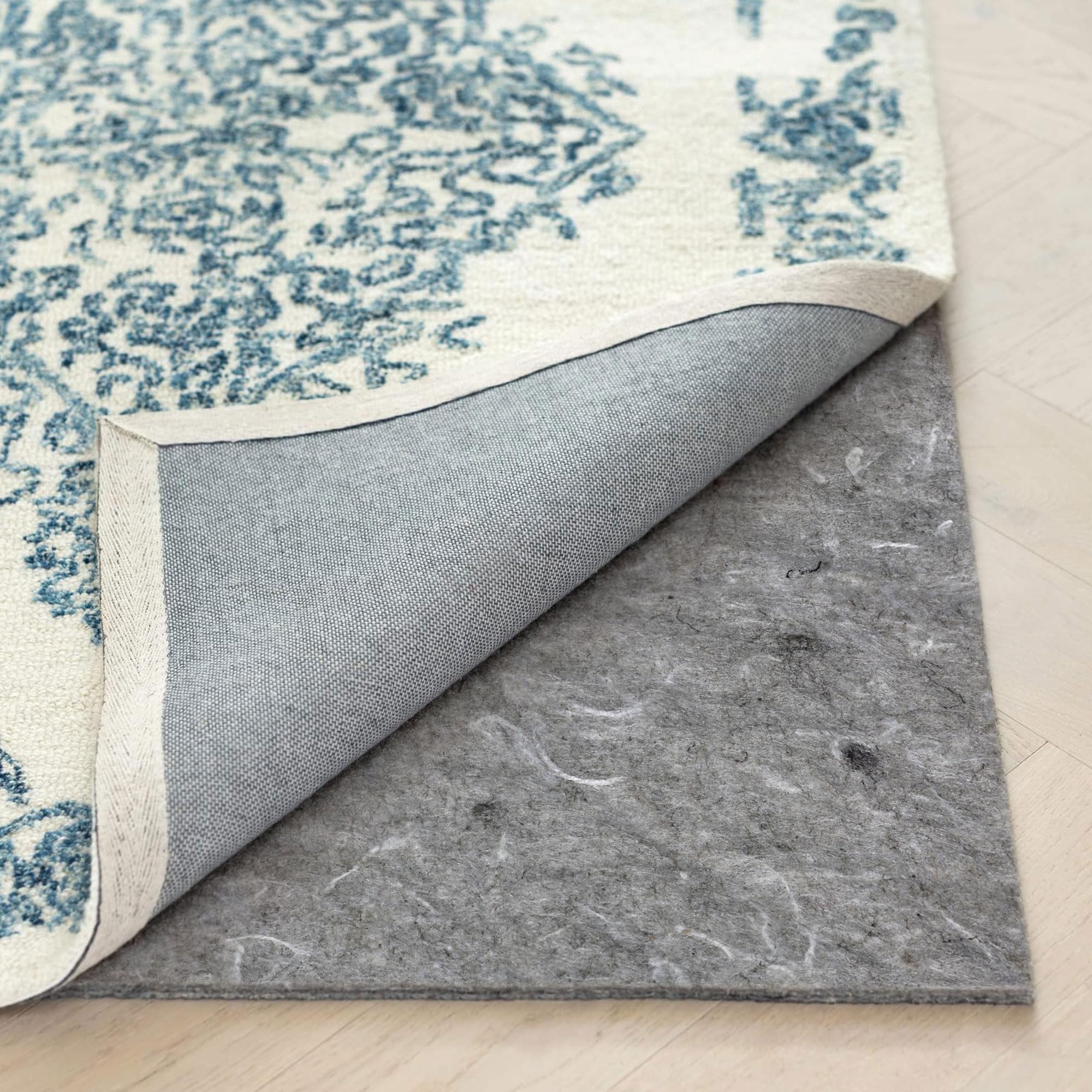 RUGPADUSA - Dual Surface - 5'3" x 7'6" - 1/8" Thick - Felt + Rubber - Non-Slip Backing Rug Pad - Adds Low-Profile Comfort and Protection