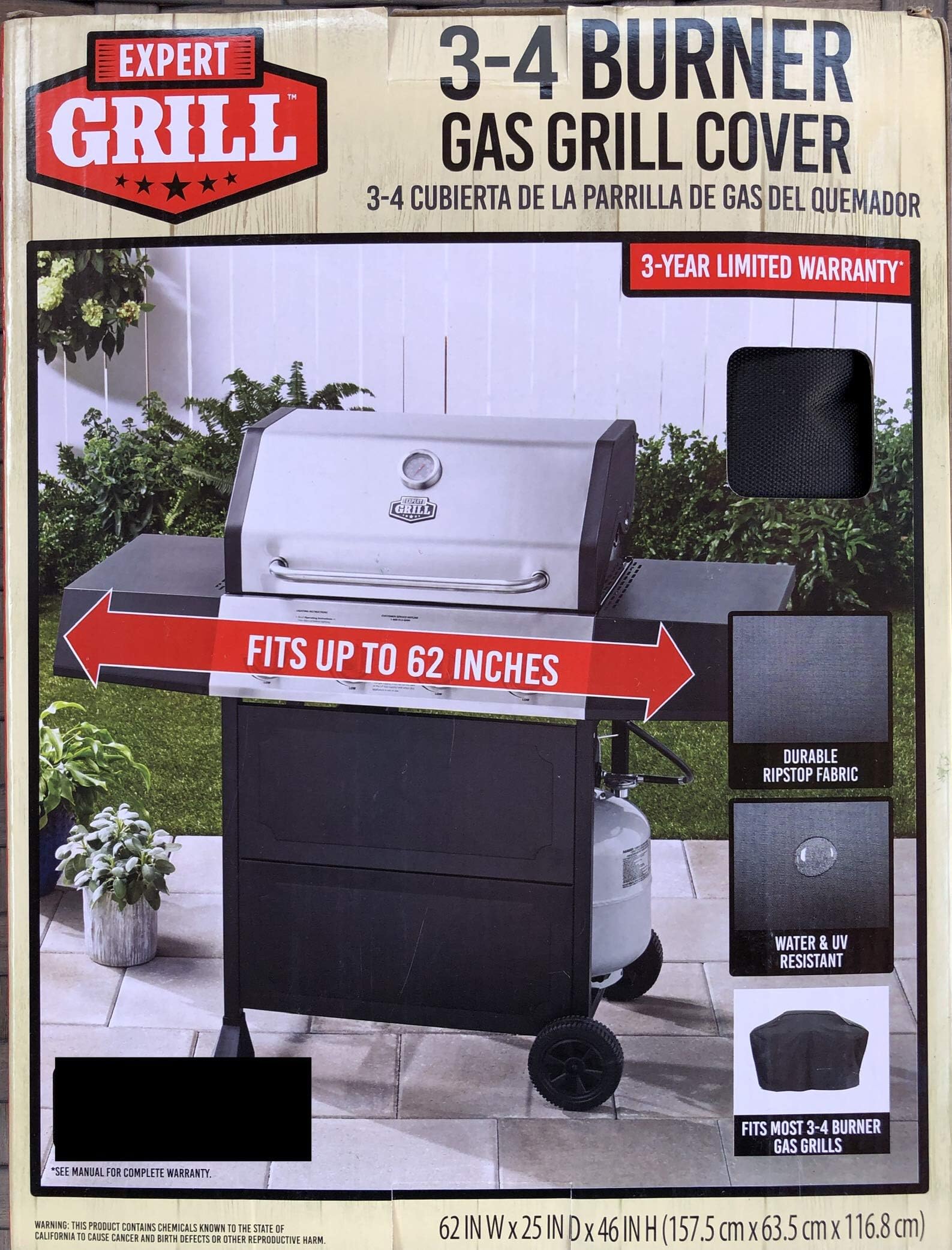 Expert Grill 34 Burner Gas Grill Cover fits up to 62