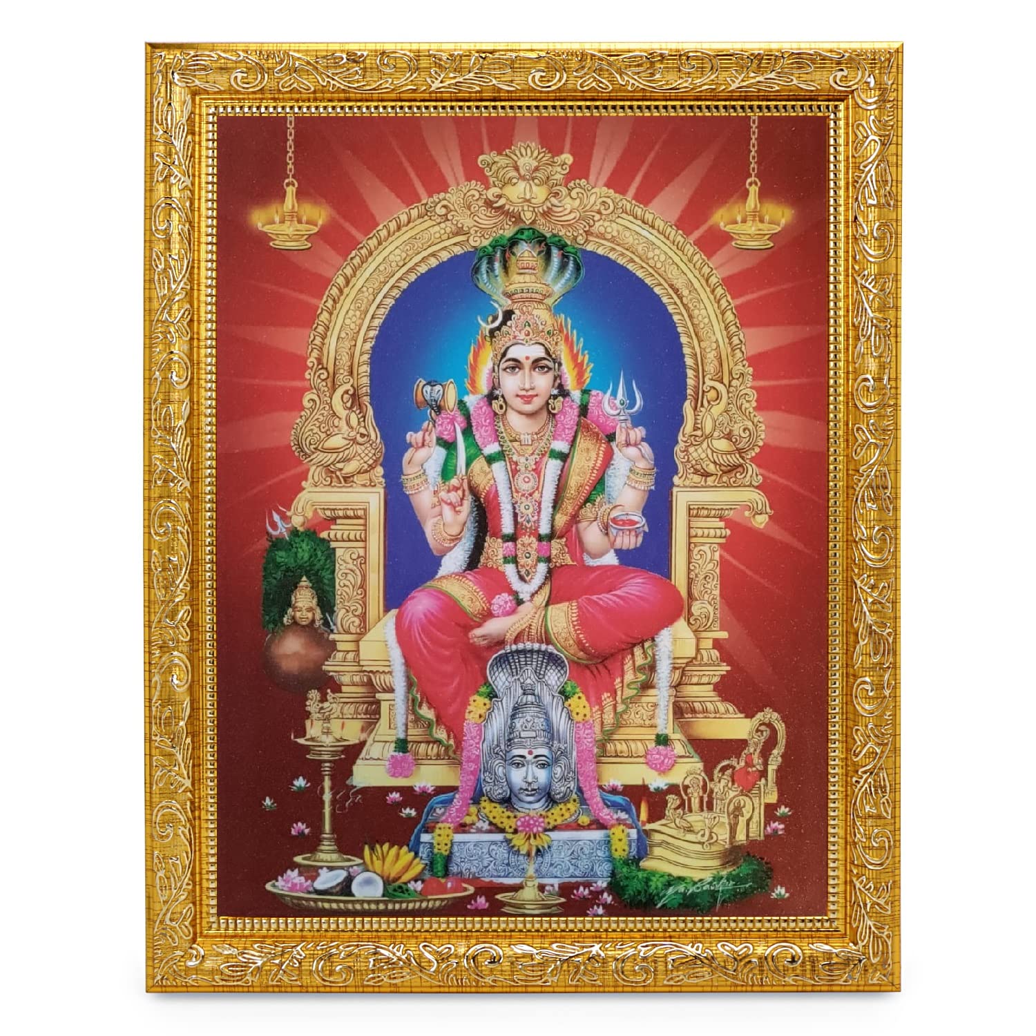 Cadre Samayapuram Mariamman : une impression brillante élégante à offrir