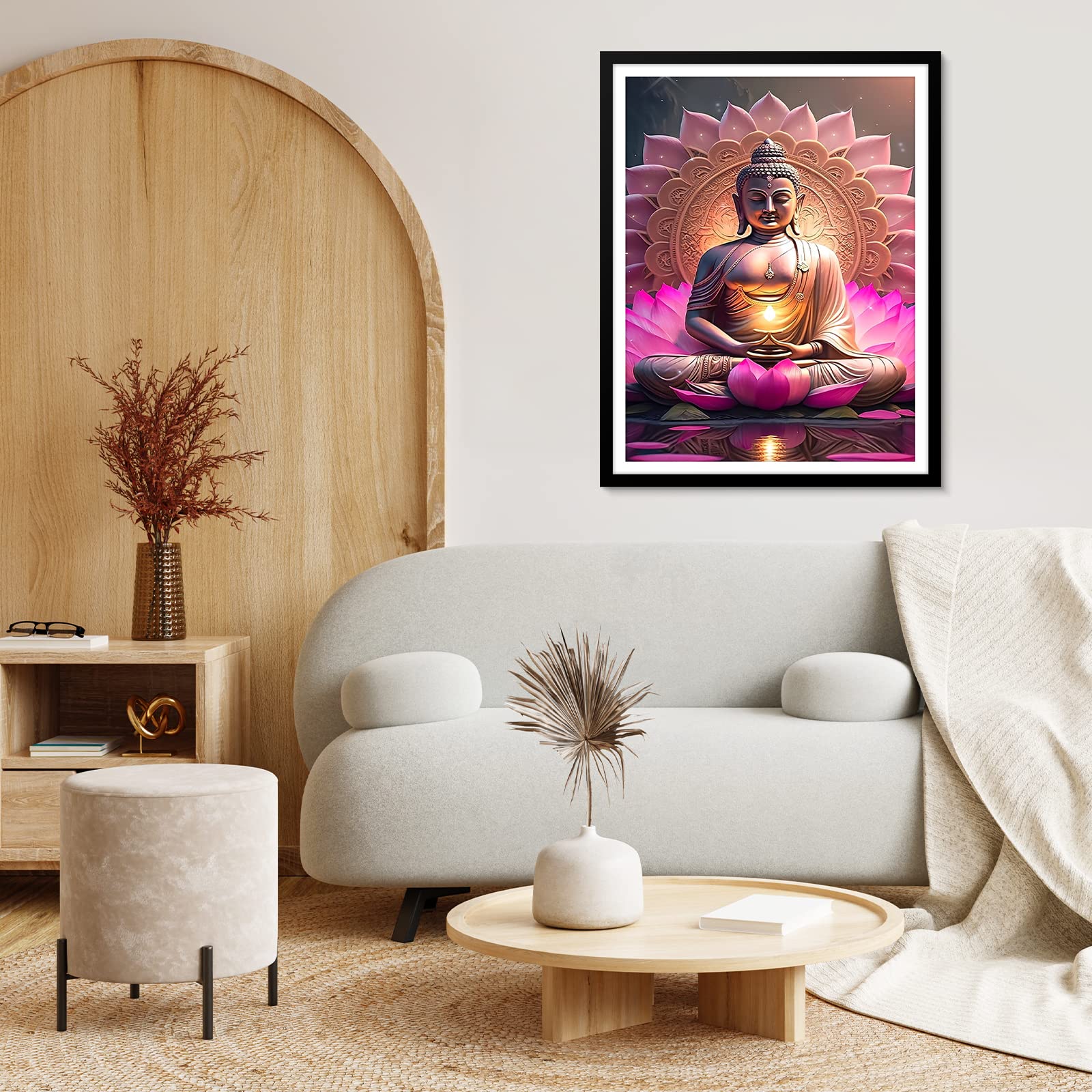 Kit Peinture Diamant Buddha 30x40cm - Diamond Painting Adultes/Enfants - Loisir Créatif Avec Strass - Déco Murale