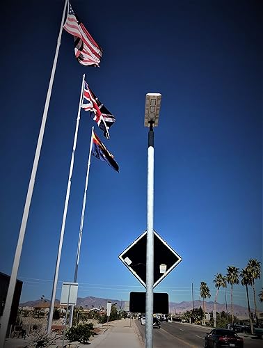 Miniatura 6 de Solar Power World 1st AI Smart CREE LED 3200LM Luz de calle para estacionamiento residencial comercial, caminos para bicicletas, pasarelas y patio