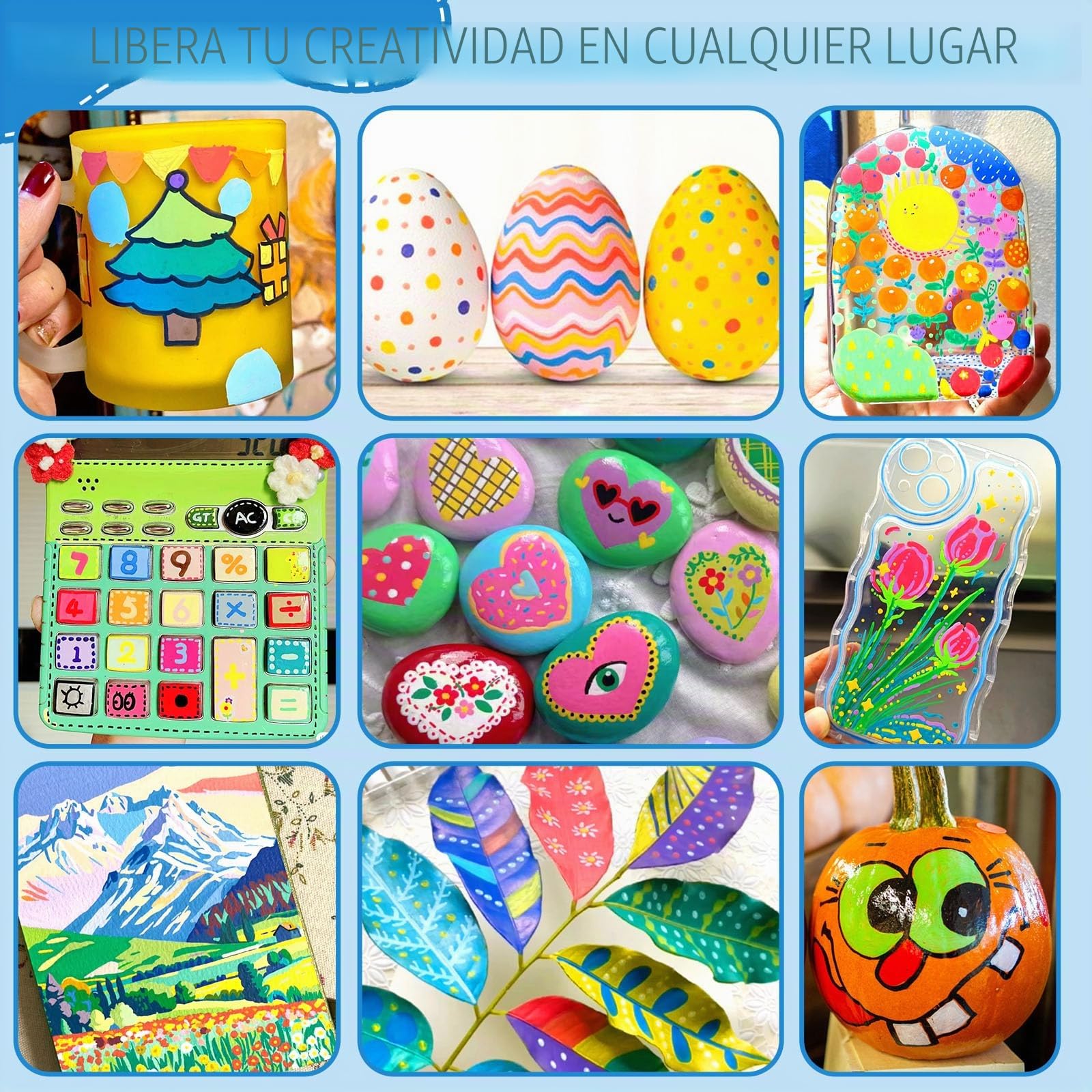 NICETY 120 Rotuladores Acrílicos de Punta Pincel - Set de Marcadores para Pintar sobre Piedra, Madera, Cerámica, Cristal - No Tóxicos, Punta Flexible 1-6mm - Para Adultos, Artistas y Principiantes