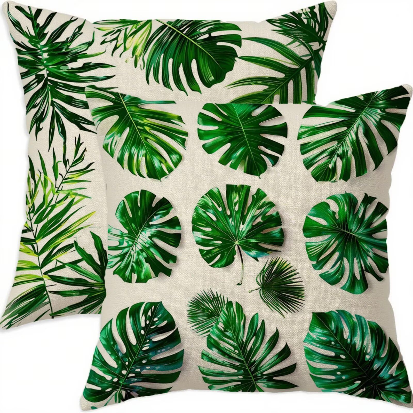 Housse coussin 65x65cm vert lin pour décorer le canapé du salon et le lit de la chambre