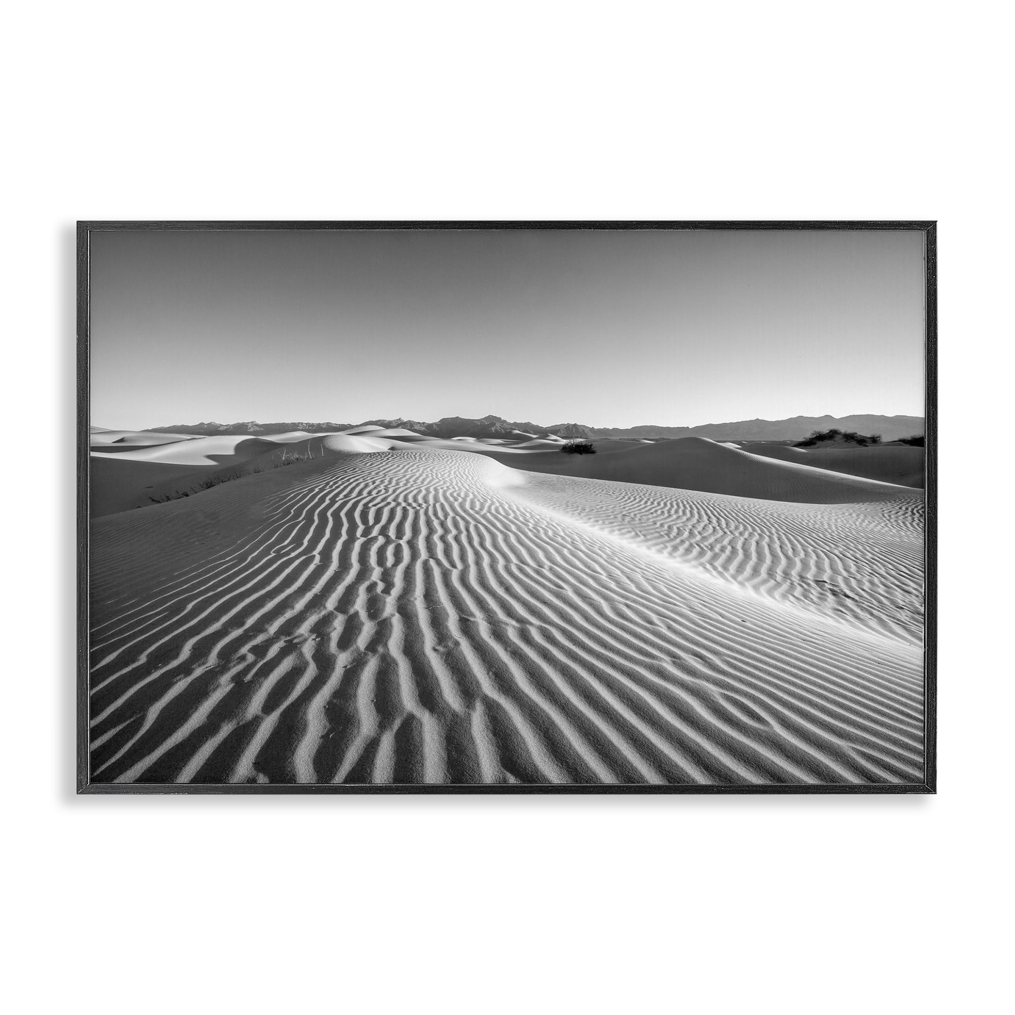 Stupell Industries Midnight Black (Textured) 'Sand Waves In The Distance'| Framed Giclee Art