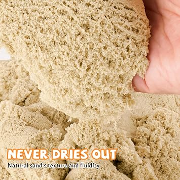 NiToy FlexiSand 1 kg Mouldable Play Sand, Original Colour