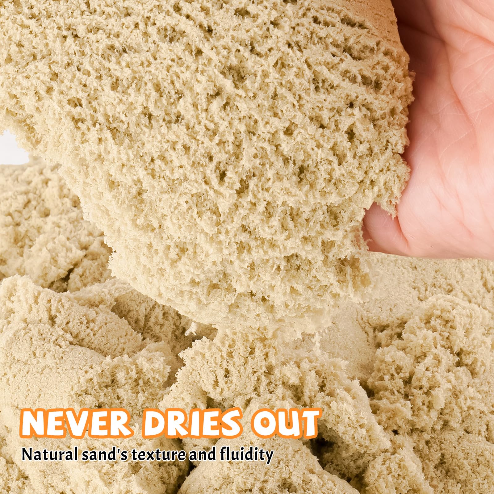 NiToy Play Sand, FlexiSand 5 kg Sabbia da Gioco Modellabile per Bambini, Sabbia da Modellazione per Dare Forma e Impastare, Facile da Maneggiare, Applicazione Pulita, Promuove il Gioco Creativo (Beige
