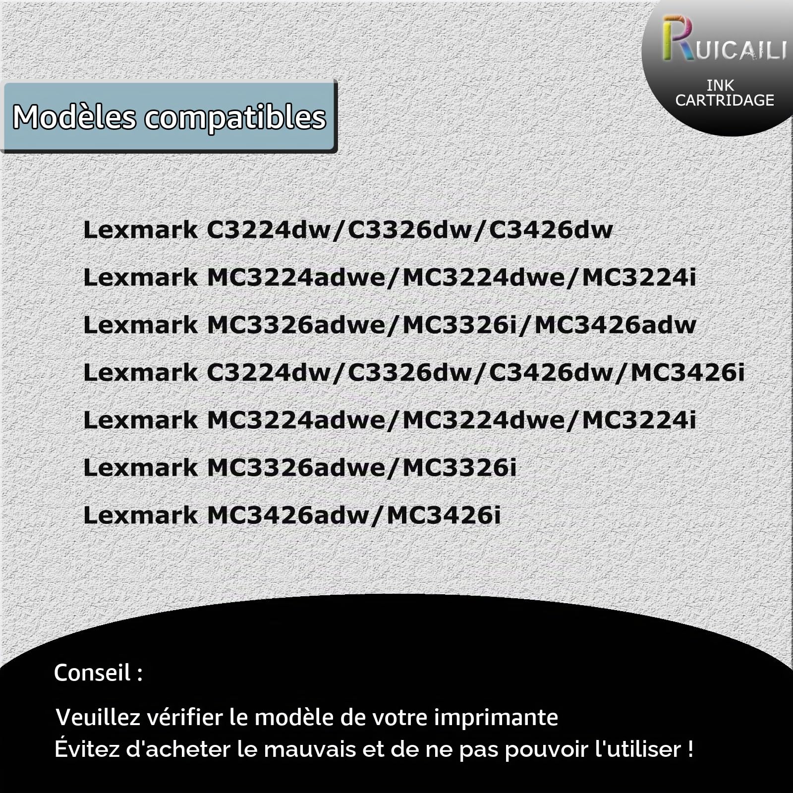 Recharge De Toner Universelle Poudre de Toner Noir Cyan Magenta Jaune Compatible pour Lexmark C3224 C3226 C3210K0 C3210C0 C3210M0 C3210Y0 Toner pour C3224dw C3326dw C3426dw MC3224adwe,4 Pack