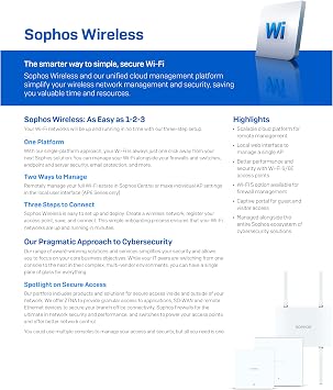 Sophos AP6 420 Wi-Fi 6 Access Point (US) Plain, No Power Adapter/PoE Injector (AP420U00ZZPCNP)