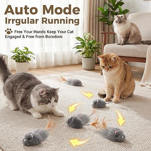 Miniatura 2 de Juguetes para gatos de interior, juguete para gatos con control remoto de 4 direcciones, juguete interactivo para gatos 2026 con neumáticos