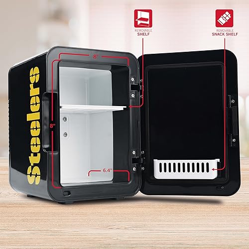 Miniatura 5 de Ukonic NFL 6 latas 4L Mini refrigerador Pittsburgh Steelers ACDC