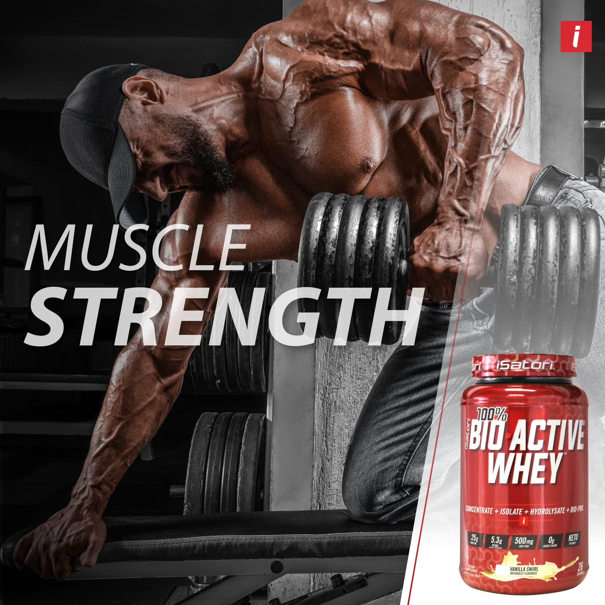 iSatori 100% Bio-Active Whey Protein Vanilla Flavor - 26 Servings — Amazon image 5
