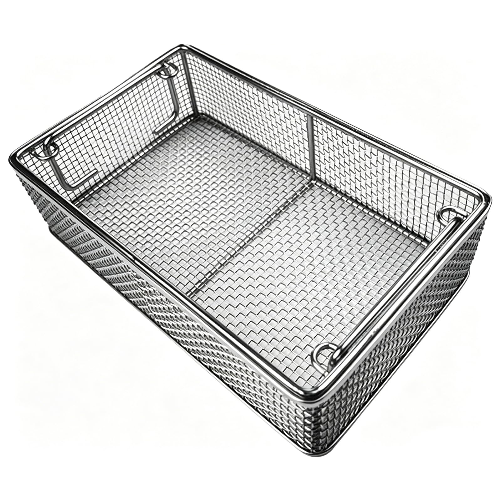 Cesta de instrumentos médicos, bandeja perforada de acero inoxidable 304 para herramientas quirúrgicas, dentales, ortopédicas y otorrinolaringológicas, grado hospitalario, agujeros de 4 mm