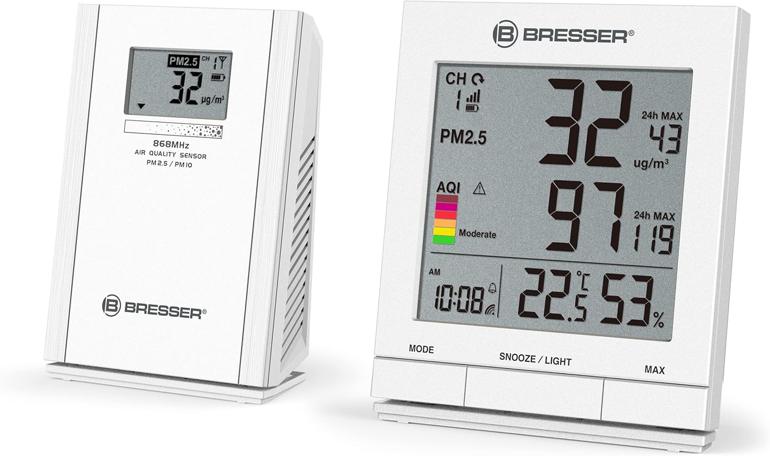 Bresser Misuratore Qualità Aria - Sensore HCHO/VOC, Per Stazioni Meteo Smart Home O Standalone, Display LCD - Foto 8
