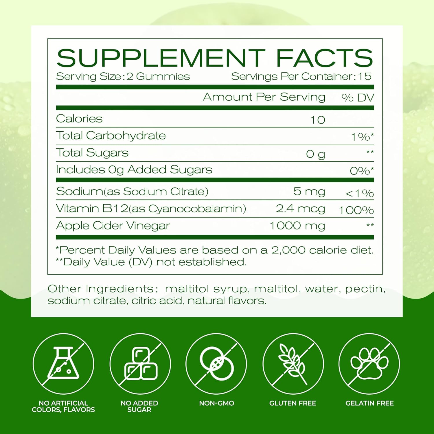 NEWELLME ACV Gummies with The Mother & B12 – Sugar-Free, Great-Tasting Vegan Gummies for Digestion, Metabolism & Daily Energy Support, 180 Count - Image 6