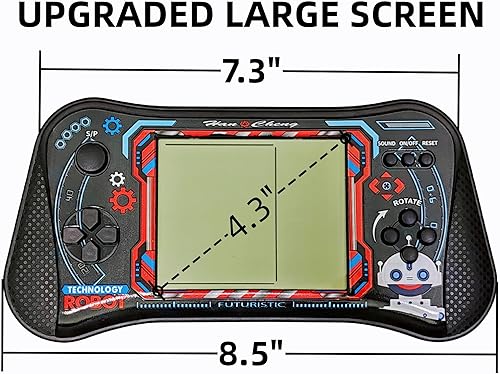Miniatura 2 de Consola de juegos de ladrillo, consola de juegos portátil de pantalla grande de 4.3 pulgadas, juego de bloques de construcción, tanque/juego de