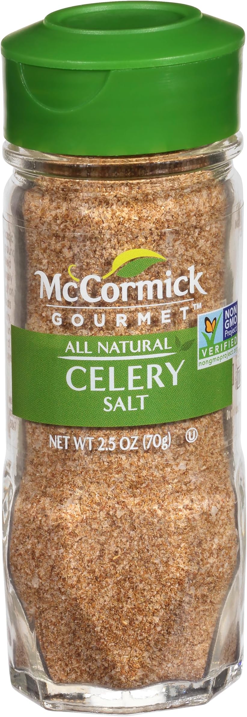 McCormick Gourmet Collection Celery Salt, Non GMO, Our Best Herbs & Spices, Ground Celery Seed and Coarsely Ground Salt, Elevate a Chicago-Style Hot Dog, Bloody Mary & Tuna Salad, 2.5 oz
