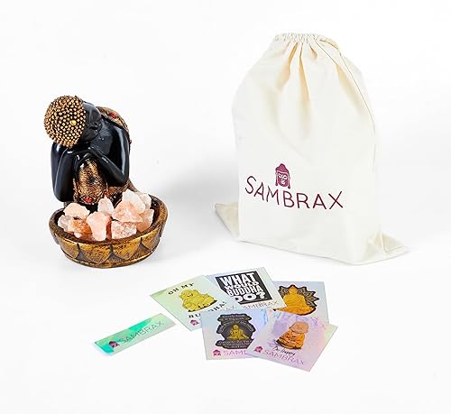 Miniatura 2 de Dreaming Buddha - Lámpara de sal del Himalaya con dos bombillas