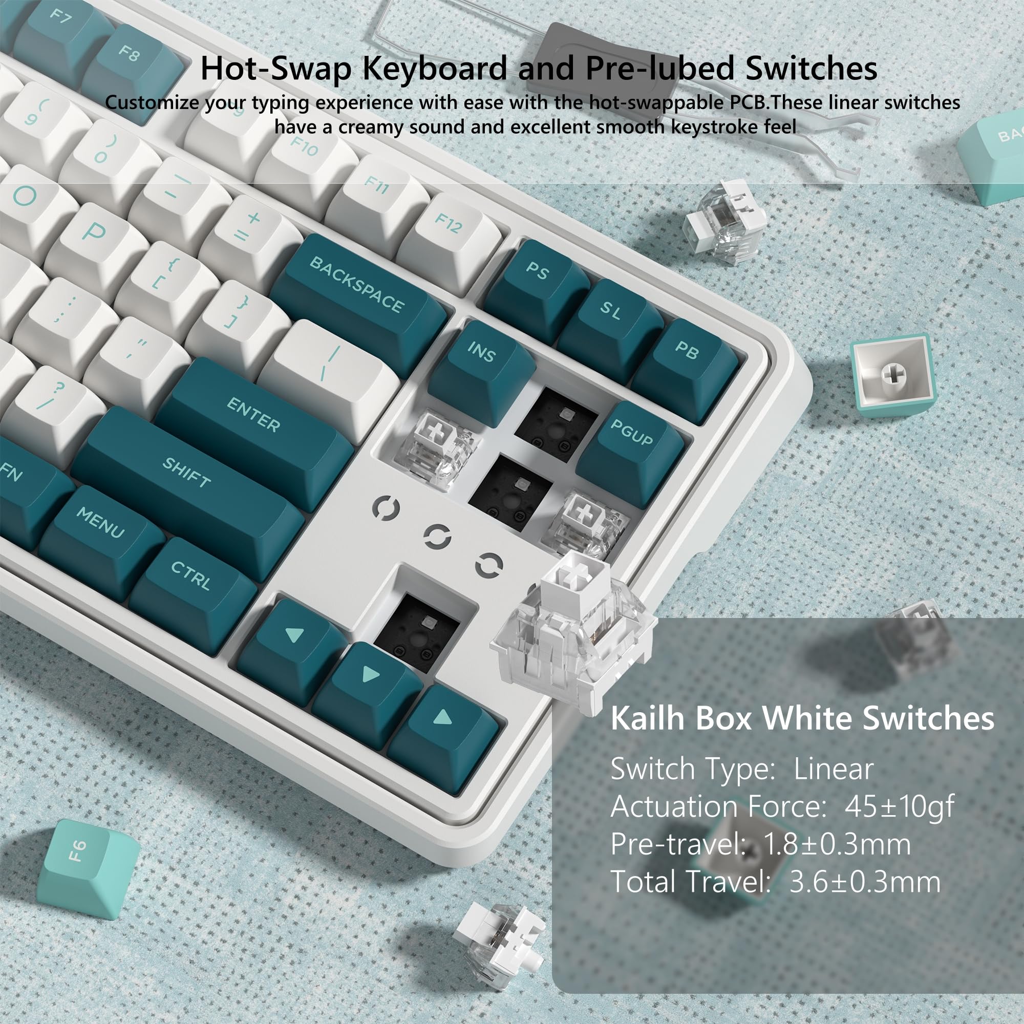 80キー メカニカルゲーミングキーボード 75 ホットスワップ 3接続モード Amazon | HyperX Alloy Rise 75 – ホットスワップ対応 75%メカニカル