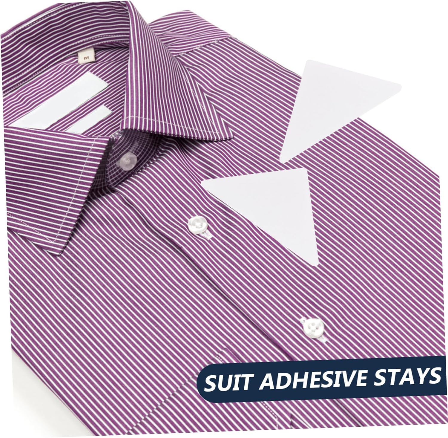 Triangle Self Adhesive Collar Stays 90pcs Plastic Formal Men Shirt