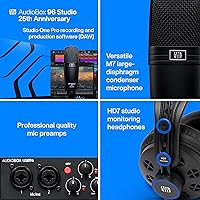 Vista 4 de PreSonus - Paquete de grabación AudioBox USB 96 Studio con software Studio One Pro