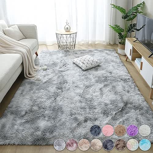 OdentBlca Fluffy Area Rug, 3x5,Soft Fuzzy Shaggy Carpet for Girls
