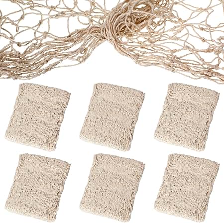 bulk fish netting Shappy 6 Pack Net Decorative for Pirate Mermaid Nautical Party (Beige) Primary Target Species__Tarpon Currently most other manufacturers Eppinger Red Eye Wiggler Model:SLXXT151HGA