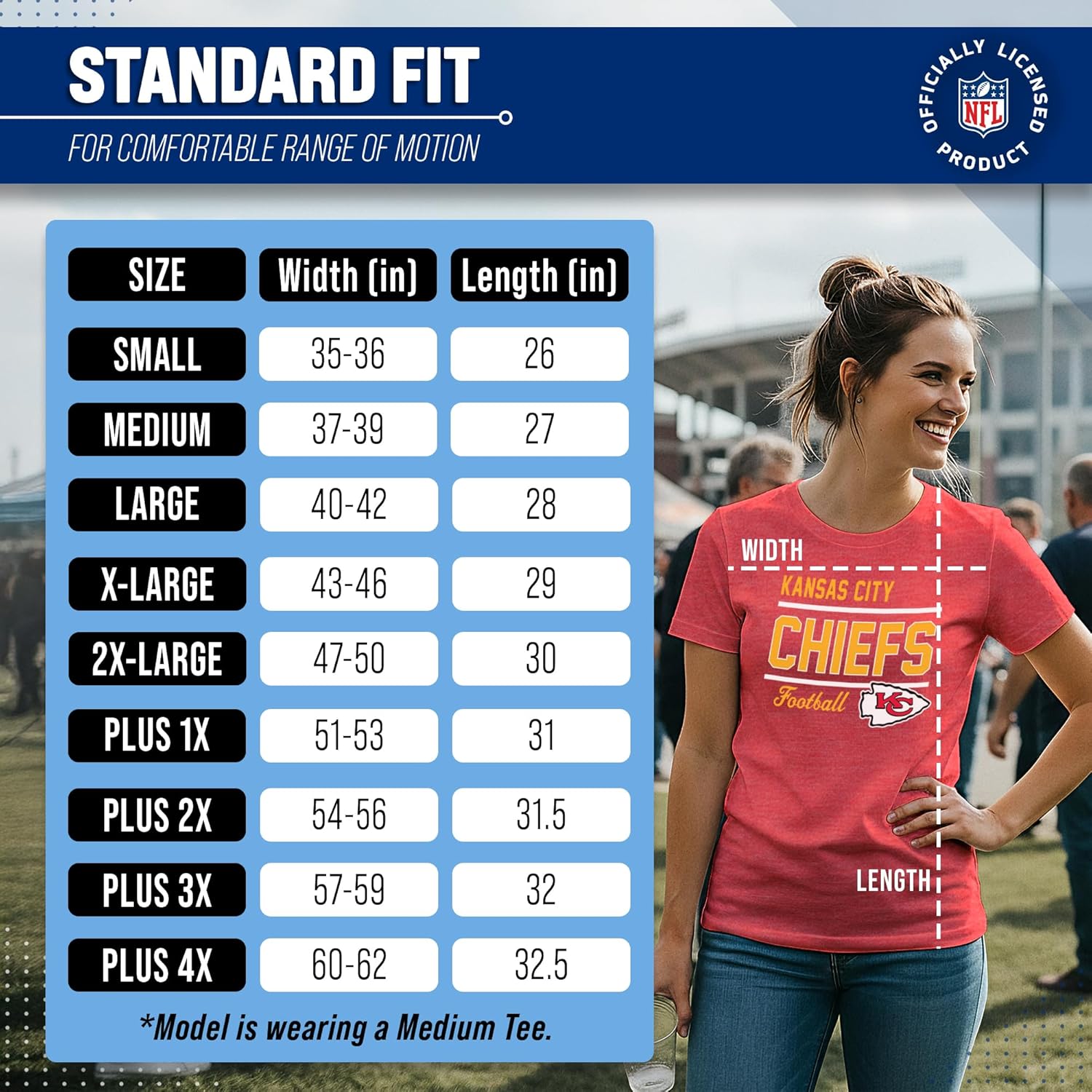 Team Fan Apparel NFL Gameday Women's Relaxed Fit T-Shirt - Rib Neck Contour - Tagless Short Sleeve Tee - Stay Cool & Stylish (Kansas City Chiefs - Red, Large) - Image 6