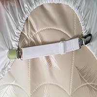 Vista 6 de Sujetadores para sábana de cama, de elástico, liguero, soporte de cinta tirante sujetador. 4 piezas.