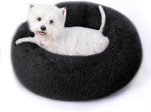 Miniatura 8 de Cama calmante para perros y gatos para gatos de interior, tamaño mediano, lavable, antideslizante, contra la ansiedad, camas tipo dona para perros