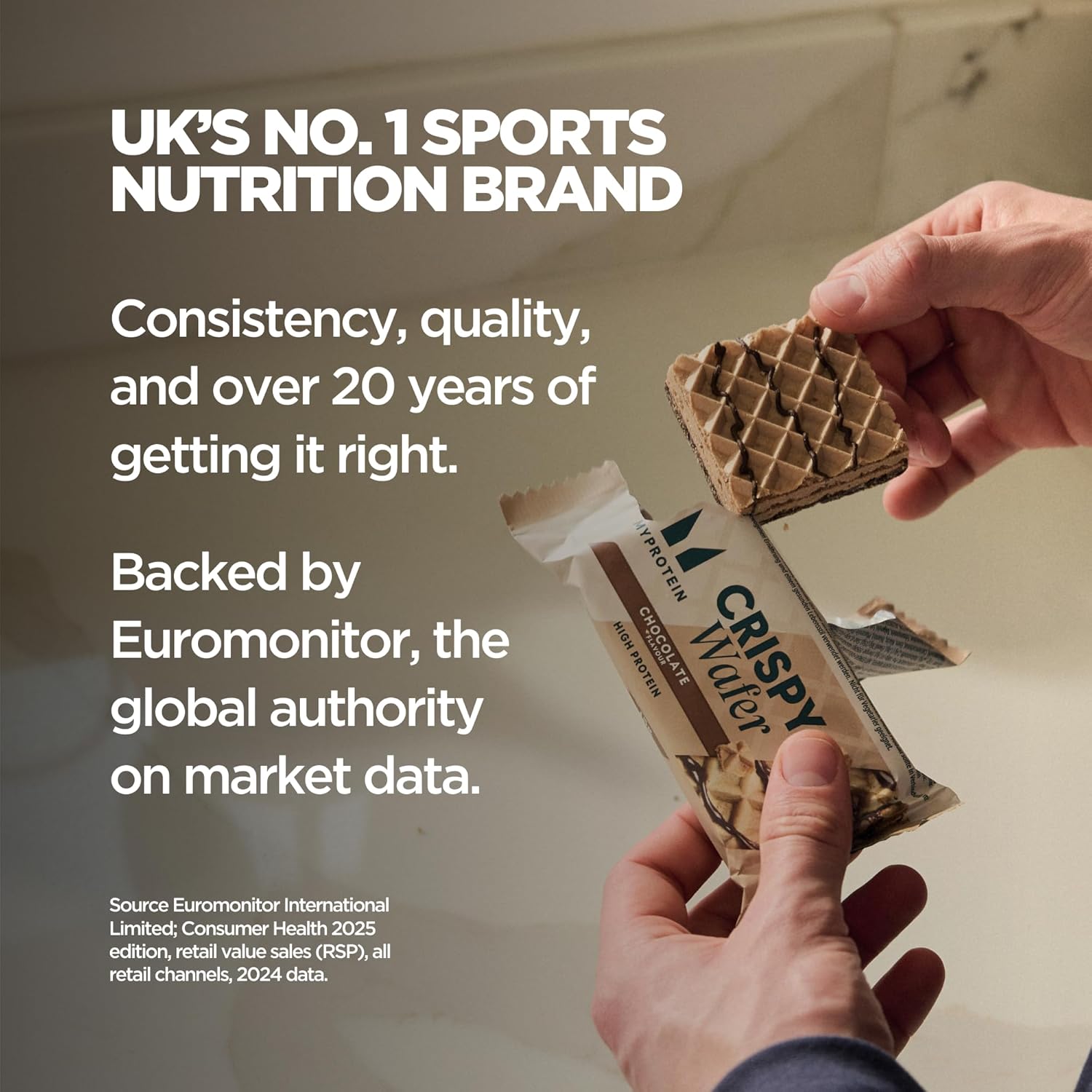 Myprotein Crispy Protein Wafers | 15g Protein | Box of 10 | Chocolate Hazelnut | High Protein Snack Bar | Milk & Whey Isolate | Low Sugar