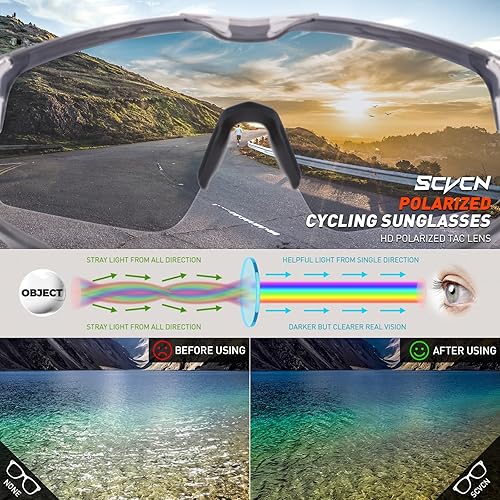Miniatura 5 de Gafas de sol polarizadas para ciclismo, deportes, hombres y mujeres, MTB para montar en bicicleta de montaña, béisbol, correr, pesca