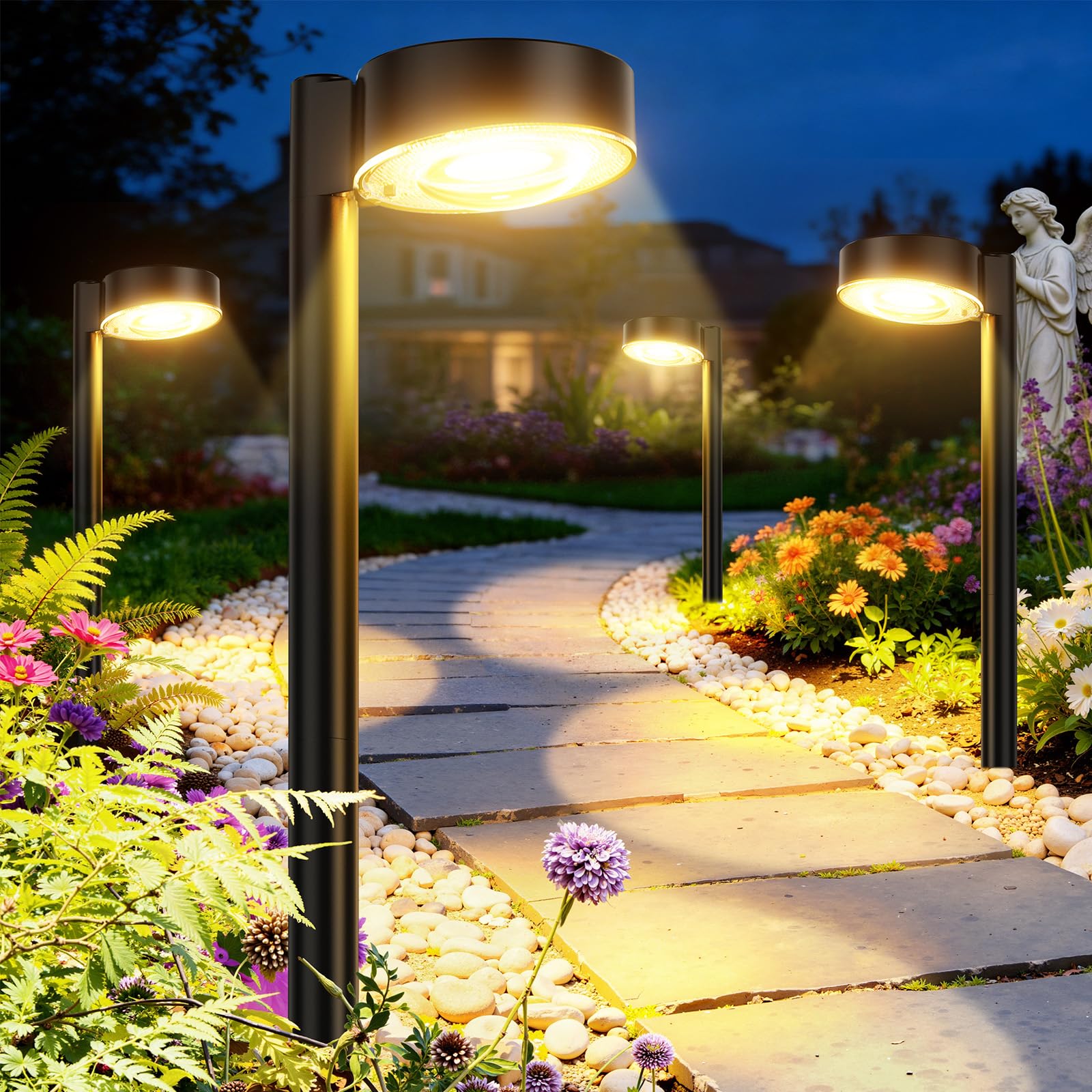 ELECLINK 12 Pack Solar Pathway Lights 40LM