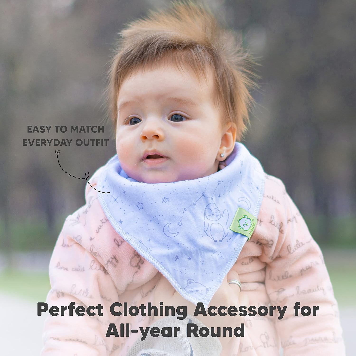 8-Pack Organic Baby Bandana Bibs for Boys, Girls - Super Absorbent Triangle Baby Bibs for Drooling and Teething Infant, 100% Cotton Extra Soft for Newborn, Infant 0-36 Months (Constellation) - Image 8