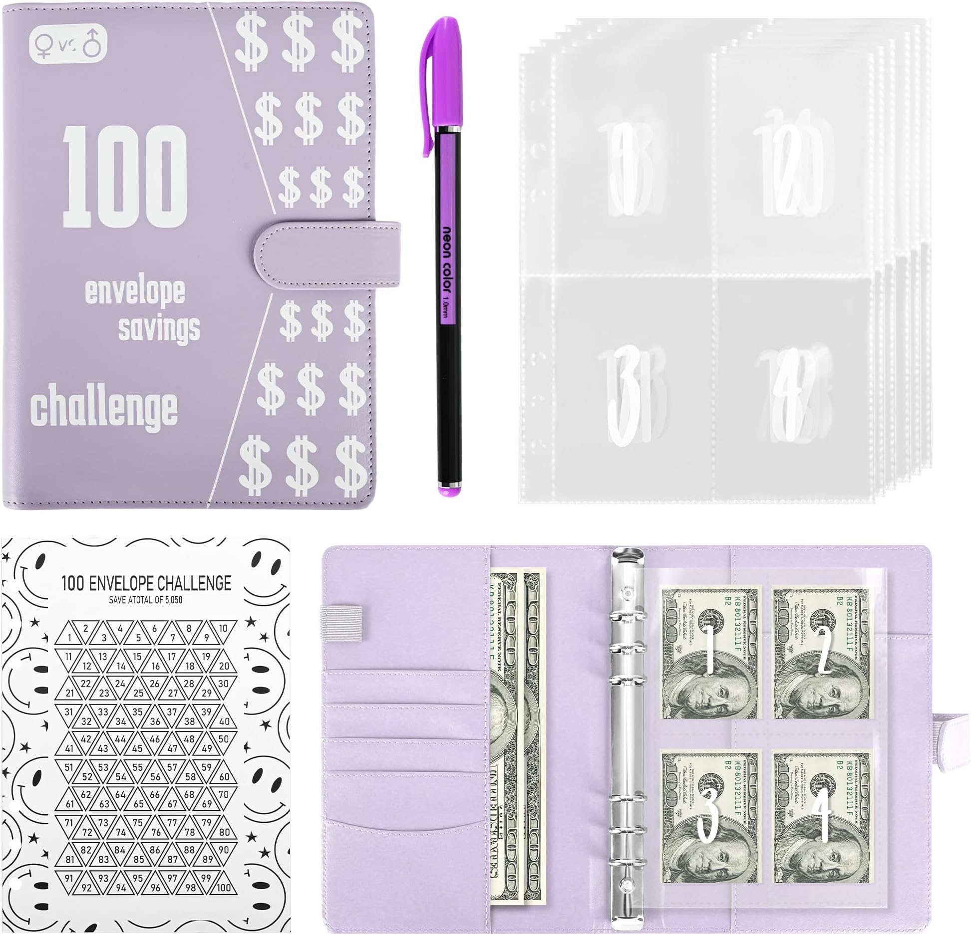 Holdes Money Saving Book - Verriegeltes Sparbuch Mit 100 Seiten & Zahlenschloss