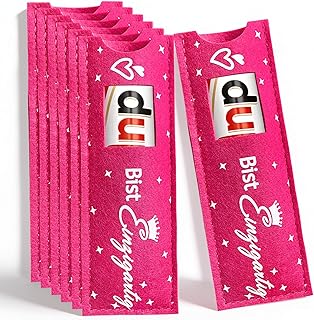 24 pcs "Bist Einzigartig" Geschenk, Hülle Filz Geschenk für Schokolade, Glück Motivationsgeschenke für Einzelperson Erzieher kollegen (Bist Einzigartig - 24pcs)