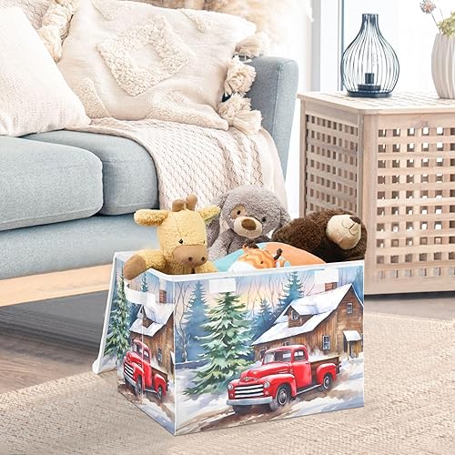 Miniatura 5 de Bolsas de almacenamiento plegables para árbol de Navidad con asa reforzada, cajas de almacenamiento para almacenamiento, para sala de estar,